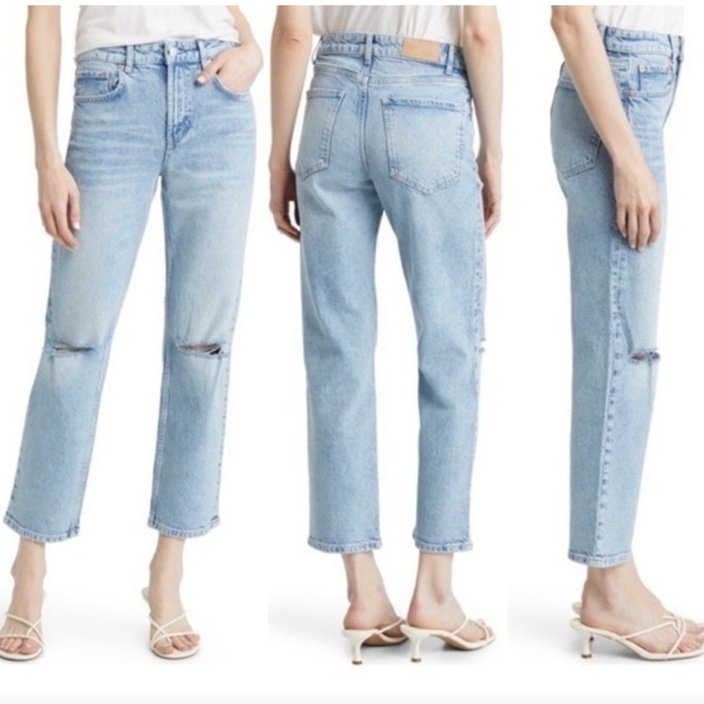 RAILS The Culver Ripped High Waisted Cropped Jeans Size 27
